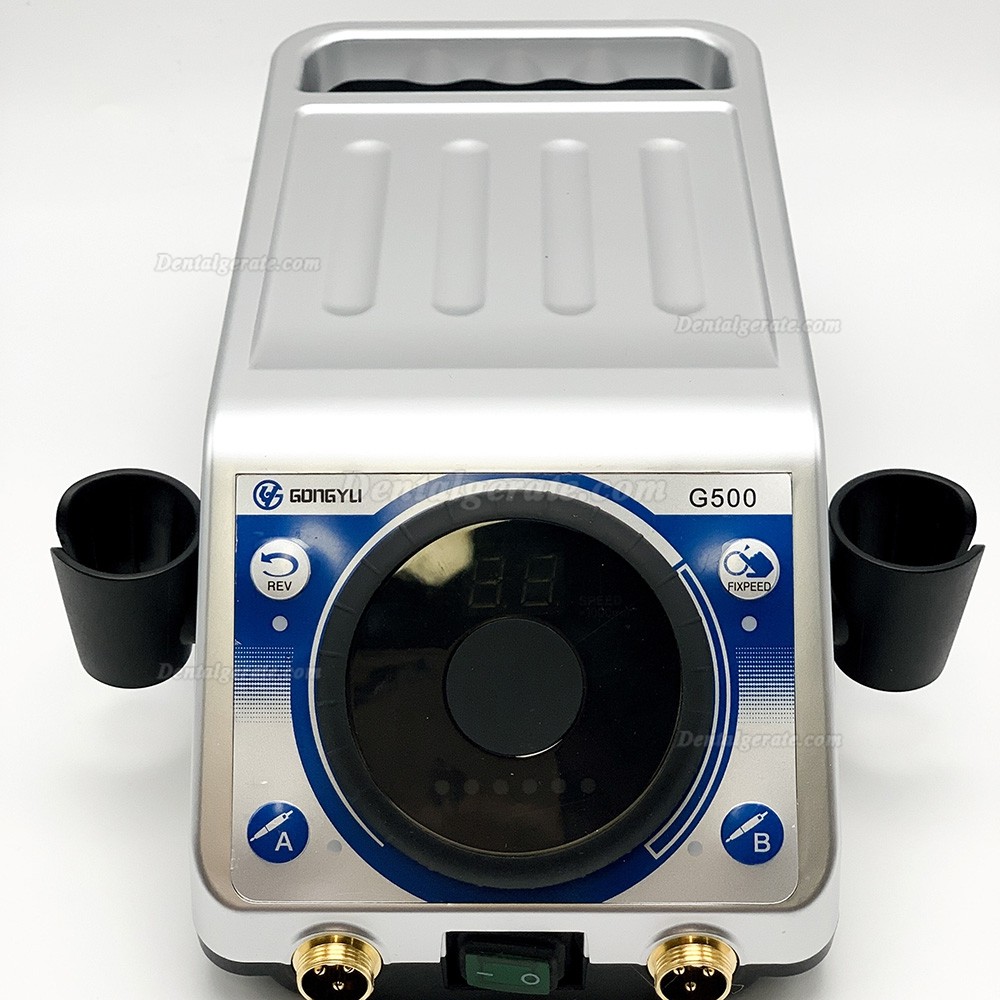 GONGYU G500 mikromotor zahntechnik mit 50.000 U/min handst&uuml;ck und fu&szlig;pedal